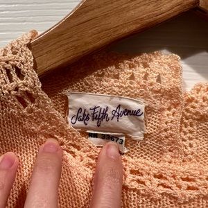 Just Peachy! Vintage 1960s Saks Fifth Avenue thin sweater
